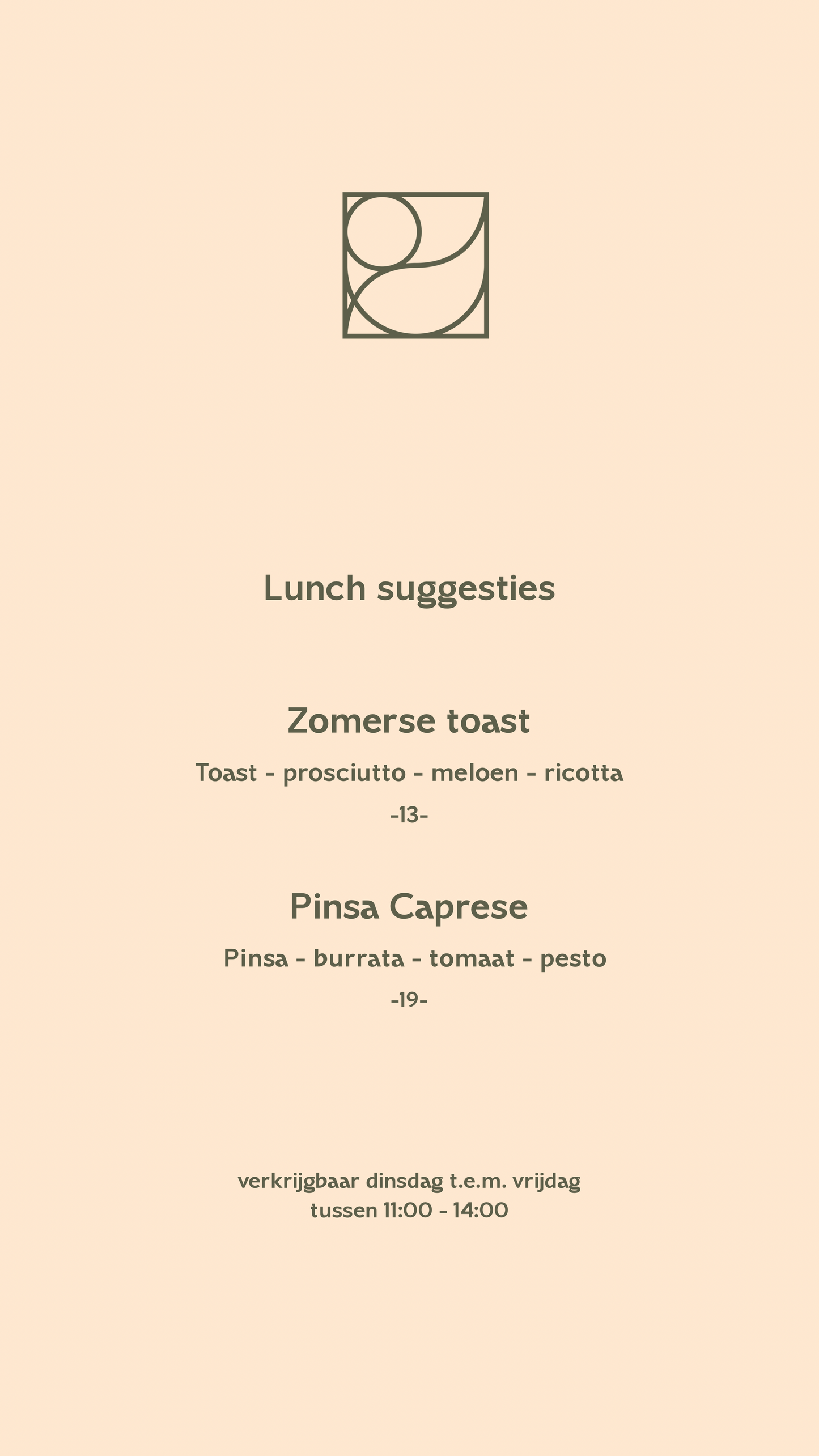 Lunch suggesties vanaf 28/4