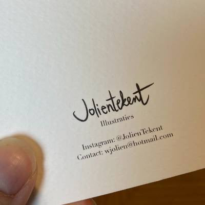 Kaart Jolien tekent ‘soigneert u’