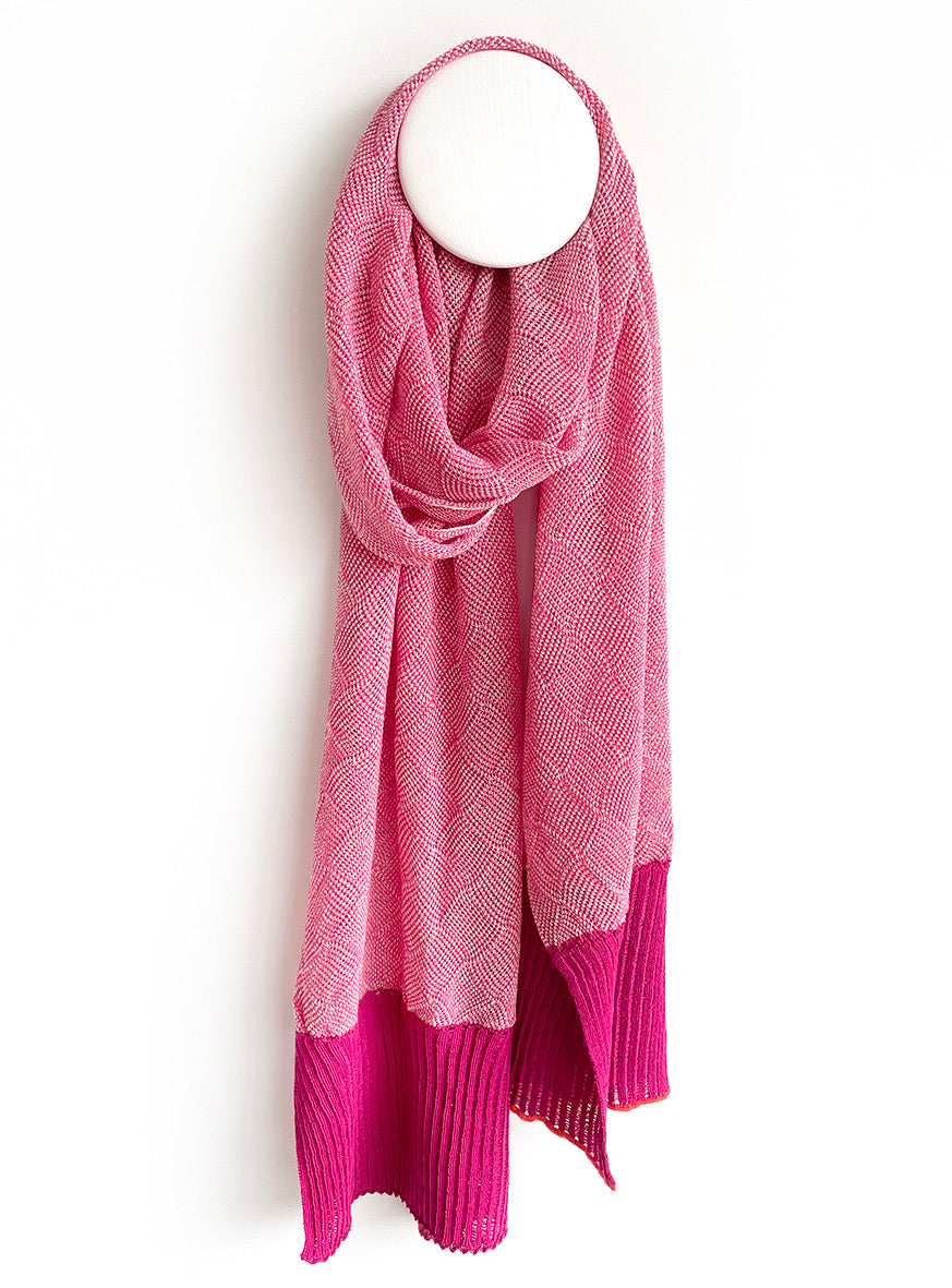 La Femme Garniture Harlequin fuchsia - powder orange