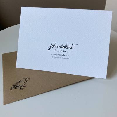 Kaart Jolien tekent ‘ dino’
