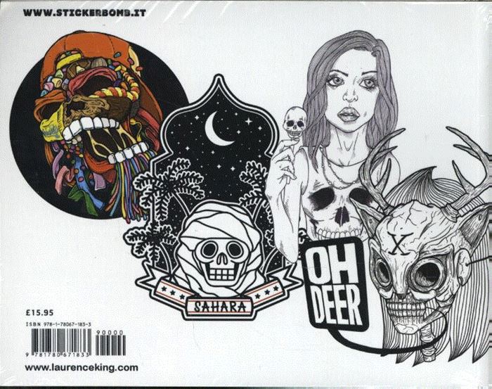 Laurence King stickerboek stickerbomb skulls