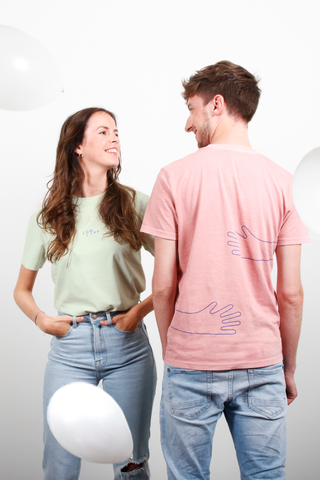 Loovt knuffel-T-shirt unisex oud roze