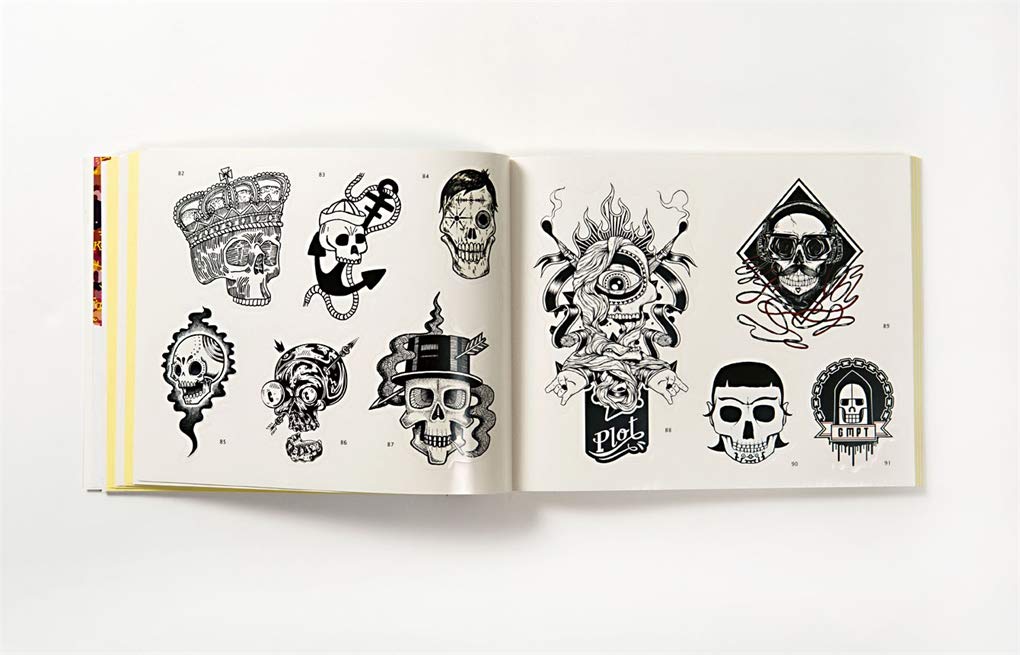 Laurence King stickerboek stickerbomb skulls