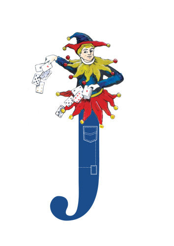 Philimonius, Willem Pirquin, letterkaarten, alfabet, alfabetkaarten, letter j