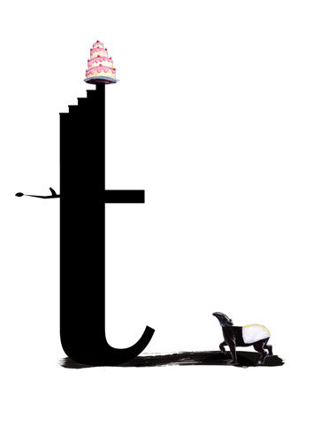 Philimonius, Willem Pirquin, letterkaarten, alfabet, alfabetkaarten, letter t