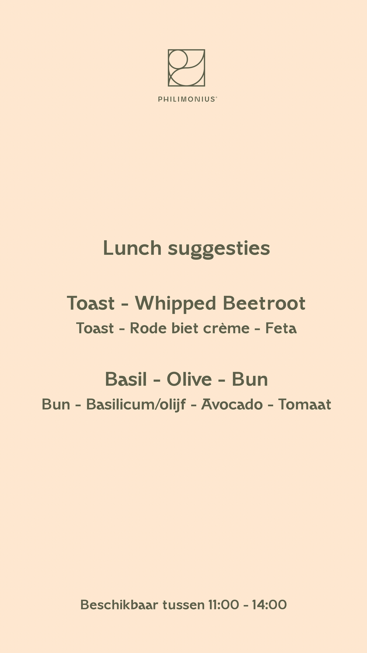 Lunch suggesties vanaf 04/08