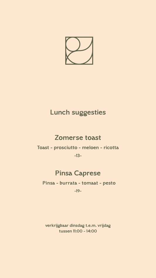 Lunch suggesties vanaf 28/4
