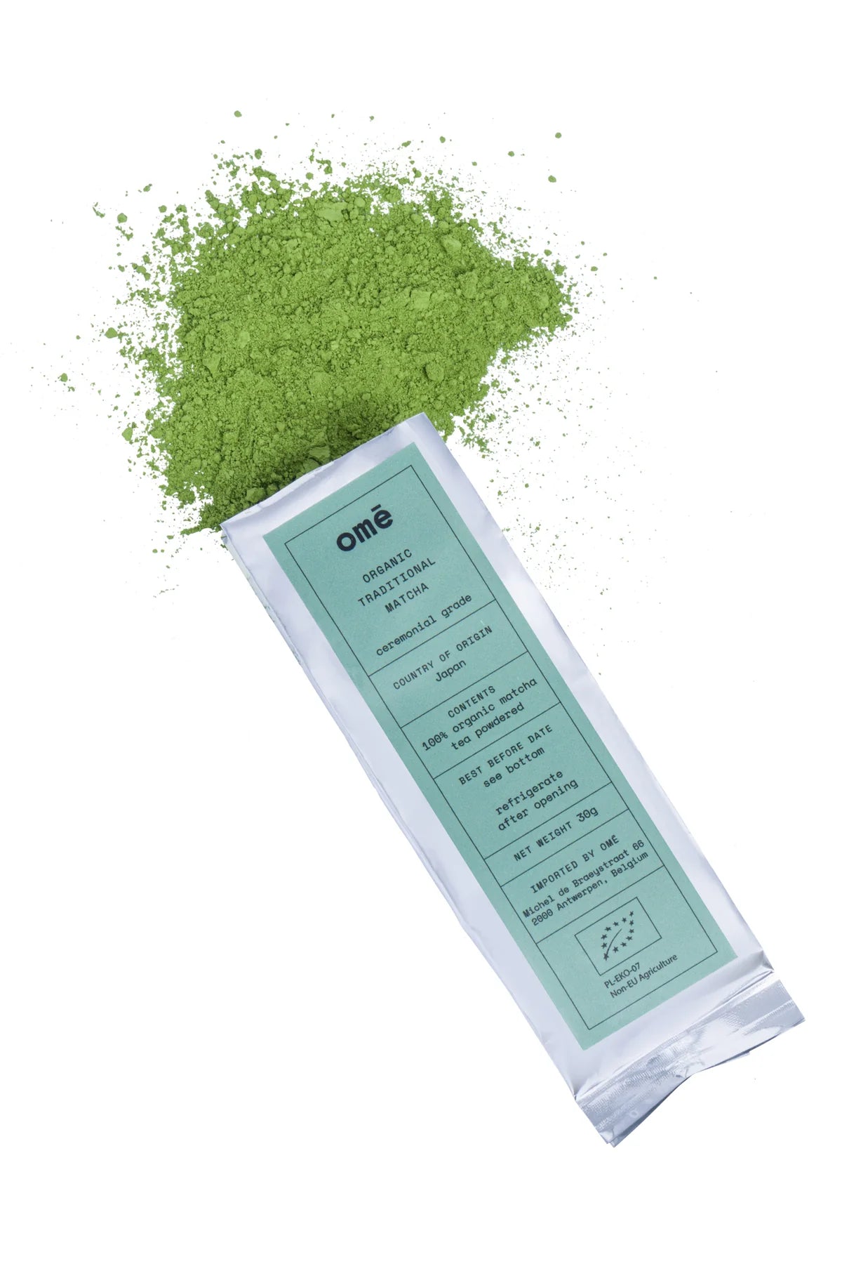 Ome matcha jar + ceremonial grade matcha refill