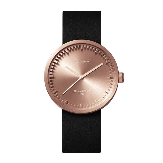Leff Tube watch D38 rose gold black