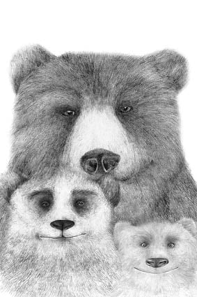 Philimonius  wenskaart Onar originals lieve claesen wenskaart beren familie