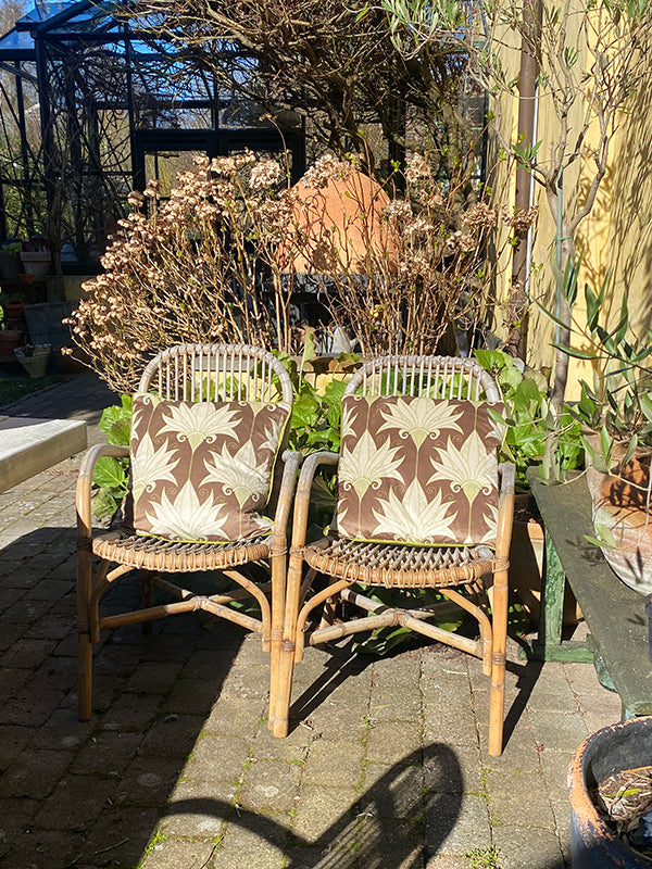 Vanilla fly art deco kussen brown decadent bij webshop Philimonius
