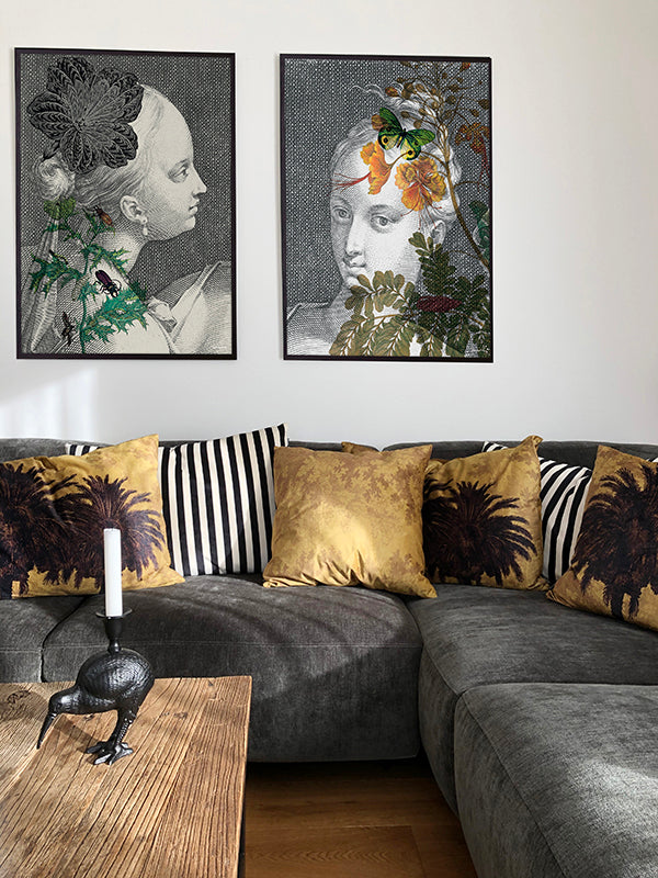 Vanilla Fly kussen  black & white 50x70 LA53