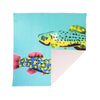 Talking Walls sjaal Pesca Aqua Pink bij Philimonius
