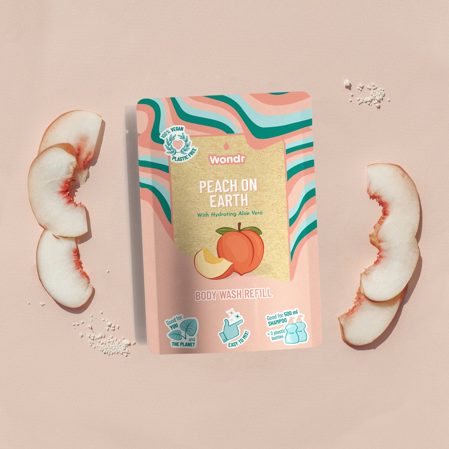 WONDR Liquids Refill body wash - Peach on earth