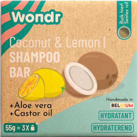 Wondr Coconut & Lemon Shampoo bar bij Philimonius