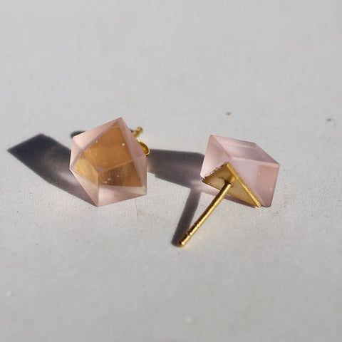 Beira oorringen TRIANGLE GEO rosa
