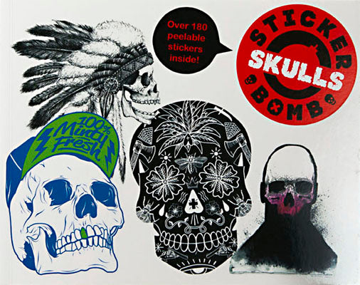 Laurence King stickerboek stickerbomb skulls