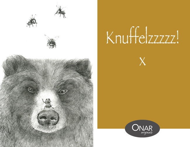 Philimonius  wenskaart Onar originals lieve claesen knuffels uit een doosje
