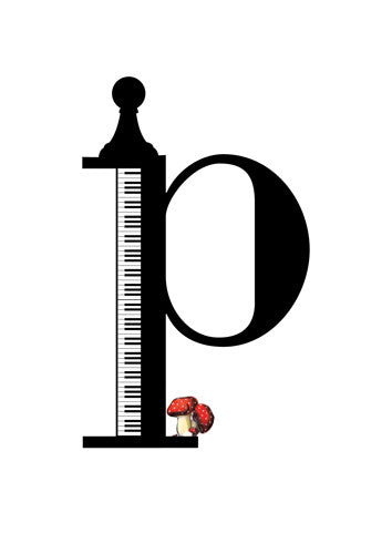 Philimonius, Willem Pirquin, letterkaarten, alfabet, alfabetkaarten, letter p