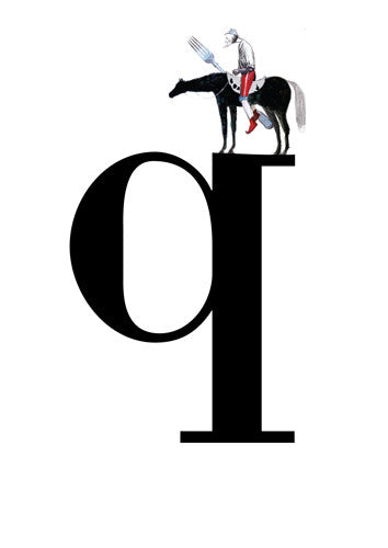 Philimonius, Willem Pirquin, letterkaarten, alfabet, alfabetkaarten, letter q