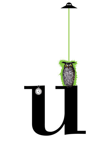Philimonius, Willem Pirquin, letterkaarten, alfabet, alfabetkaarten, letter u