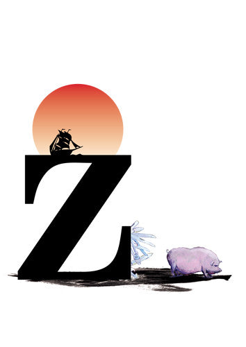 Philimonius, Willem Pirquin, letterkaarten, alfabet, alfabetkaarten, letter z